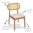 Ver imagem 5 de Kit 4 Cadeiras Madeira Maciça Estofadas Lima Yescasa