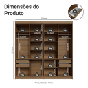 Ver imagem 4 de Guarda-roupa Casal 8 Portas Batentes com Espelho Venus Madesa