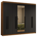 Ver imagem 3 de Guarda-roupa Casal 8 Portas Batentes com Espelho Venus Madesa