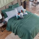 Ver imagem 2 de Kit Colcha Matelassê Percal 300 Fios Basic King 07 Peças 100% Poliéster - Verde Mountains