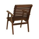 Ver imagem 2 de Cadeira Summer C/ Braços Madeira Imbuia Maciça Assento e Encosto Ripado - Stain Imbuia
