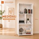 Ver imagem 4 de Estante Livreiro 4 Nicho Multiuso Organizador de Escritório