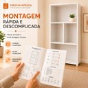 Ver imagem 5 de Estante Livreiro 4 Nicho Multiuso Organizador de Escritório