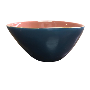 Bowl em Cerâmica Coleção Gazânia – 04 Unidades Azul e Coral