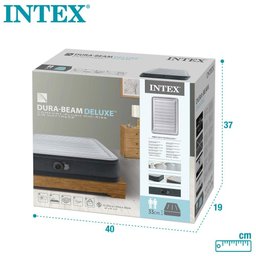 Cama Colchão Inflável Casal Dura-beam até 272 Kg Confort-plush com Bomba Elétrica Interna Intex 110v - 6