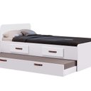 Ver imagem 2 de Cama Solteiro com Gaveta e Cama Auxiliar Cindy Branco