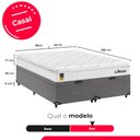 Ver imagem 4 de Cama Box Baú Casal Bipartido Cinza + Colchão Life D33 Pillow Top 61x138x188cm Branco