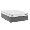 Ver imagem 6 de Cama Box Baú Casal Bipartido Cinza + Colchão Life D33 Pillow Top 61x138x188cm Branco