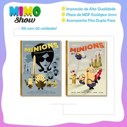 2 Placas Mdf Personagens Filme Infantil Pronto Instalar Pf3 - 3