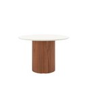 Ver imagem 6 de Conjunto de Jantar Mesa Redonda com Vidro 4 Cadeiras Kalina - Canella C/ Off White