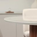 Ver imagem 7 de Conjunto de Jantar Mesa Redonda com Vidro 4 Cadeiras Kalina - Canella C/ Off White