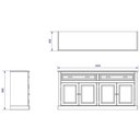 Ver imagem 2 de Balcão Buffet Aparador 4 Portas 2 Gavetas Azul Farm House