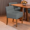 Ver imagem 3 de Kit 2 Cadeiras para Mesa de Jantar Angel Base Madeira Corano Cinza - Nexta Casa
