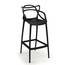 Ver imagem 3 de Kit 8 Banquetas Allegra com Encosto Design Cozinha/Bancada - Preto