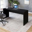 Ver imagem 1 de Escrivaninha Escritório 140cm X 70cm Pés Painel F5 Office Cor:preto