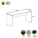 Ver imagem 2 de Escrivaninha Escritório 140cm X 70cm Pés Painel F5 Office Cor:preto