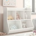 Ver imagem 1 de Organizador Infantil Dandara 1 Porta 5 Gavetas MDF 90cm Branco Woodcore