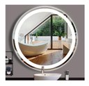 Ver imagem 2 de Espelho redondo jateado iluminado com led frio frontal 80cm Touch Woodglass redondo 80cm frio touch