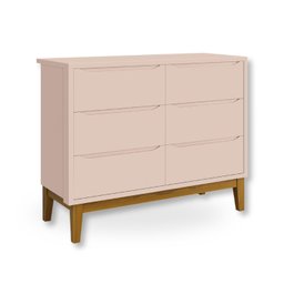 Quarto de Bebê Berço Evolution + Cômoda 6 Gvts + 02 Colchões:rosa - 5