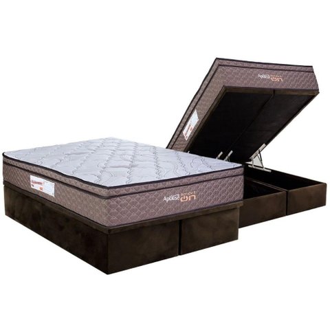 Cama Box Baú Crc King +Colchão D45 c/Massagem Aplause Paropas -