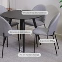 Ver imagem 2 de Conjunto de Jantar Mesa Redonda Ollie 4 Cadeiras Gibbs - Preto C/ Cinza