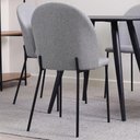 Ver imagem 4 de Conjunto de Jantar Mesa Redonda Ollie 4 Cadeiras Gibbs - Preto C/ Cinza