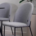 Ver imagem 3 de Conjunto de Jantar Mesa Redonda Ollie 4 Cadeiras Gibbs - Preto C/ Cinza