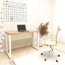 Ver imagem 1 de Mesa Escrivaninha Industrial 90cm X 60cm Pés Metal F5 Office