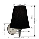 Ver imagem 2 de Arandela Cone Md-2007 Base Branco Cúpula em Tecido 20-08x18cm Preto - Bivolt
