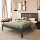 Ver imagem 1 de Cama de Casal de Madeira Maciça para Colchão 138x188cm Multimóveis Cr35276 Charcoal