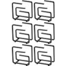 6 Porta Guardanapos de Papel Preto Fosco para Cafeterias Suportes Organizadores de Mesas - 1
