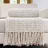 Manta Artesanal Decorativa Sala Sofá Poltrona Grande 1.40 X 2.10 Natural Enfeite Decoração Quarto Ca - 3