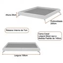 Ver imagem 6 de Cama Japonesa com Cabeceira Almeriaharu Casal Bouclé Off White - Sallar Home