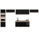 Ver imagem 6 de Armário de Cozinha Modulada 5 Peças CP15 com Pia Inox Castanho/Preto - Lumil Lumil Móveis