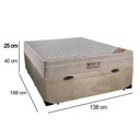 Ver imagem 3 de Cama Box Baú Casal Suede + Colchão Ortobom Airtech Molas Ensacadas 138x188x65 Cor:bege