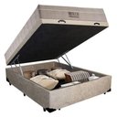 Ver imagem 6 de Cama Box Baú Casal Suede + Colchão Ortobom Airtech Molas Ensacadas 138x188x65 Cor:bege