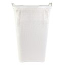 Ver imagem 2 de Cesto Rattan Tampa Basculada Branco