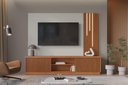 Ver imagem 2 de Home Arezzo 2 Portas com LED para TV até 75 pol. 220 cm Naturalle/Off White - Mavaular