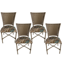 Ver imagem 2 de 4 Cadeira Vivara Mesa Jantar Estofada Cozinha Fibra Sintética Areia