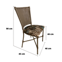 Ver imagem 3 de 4 Cadeira Vivara Mesa Jantar Estofada Cozinha Fibra Sintética Areia