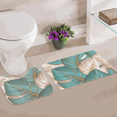 Jogo de Tapetes para Banheiro 2 Peças Tropical