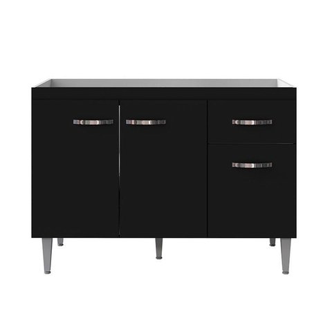 Balcão de Pia Gabriela 120 Cm Preto - Ajl