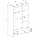 Ver imagem 2 de Armário Multiuso Suspenso 84,5cm com Cabideiro e Gaveta Branco KD1695