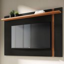 Ver imagem 1 de Painel para Tv até 70 Polegadas Córdova 1 Prateleira Preto Fosco/noce Milano - Pnr Móveis