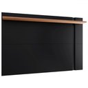 Ver imagem 2 de Painel para Tv até 70 Polegadas Córdova 1 Prateleira Preto Fosco/noce Milano - Pnr Móveis