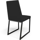 Ver mais imagens de Kit 06 Cadeiras Decorativas Estofada para Sala de Jantar Dafne L02 Corano Preto - lyam decor