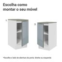 Ver imagem 4 de Balcão de Cozinha 40 cm 1 Porta Branco/Cinza Lux Madesa