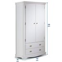 Ver imagem 5 de Guarda Roupa Solteiro 2 Portas e 2 Gavetas Manchester 2054 Linz Móveis - Branco
