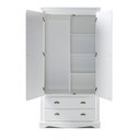 Ver imagem 2 de Guarda Roupa Solteiro 2 Portas e 2 Gavetas Manchester 2054 Linz Móveis - Branco