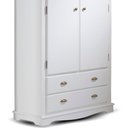Ver imagem 4 de Guarda Roupa Solteiro 2 Portas e 2 Gavetas Manchester 2054 Linz Móveis - Branco